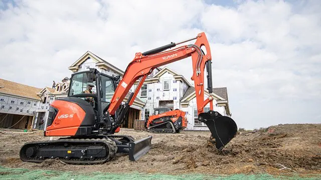 KUBOLA excavator on construction site