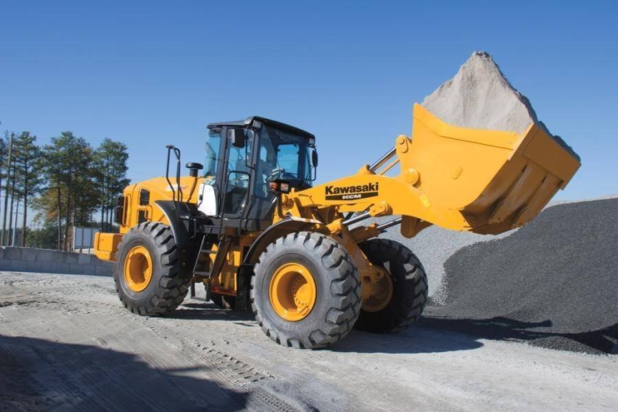 used wheel loaders hauling sand