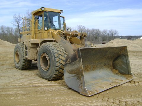 A Chinese used wheel loaders in the farm