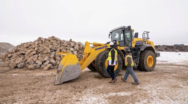 Second-Hand Wheel Loader in construction site