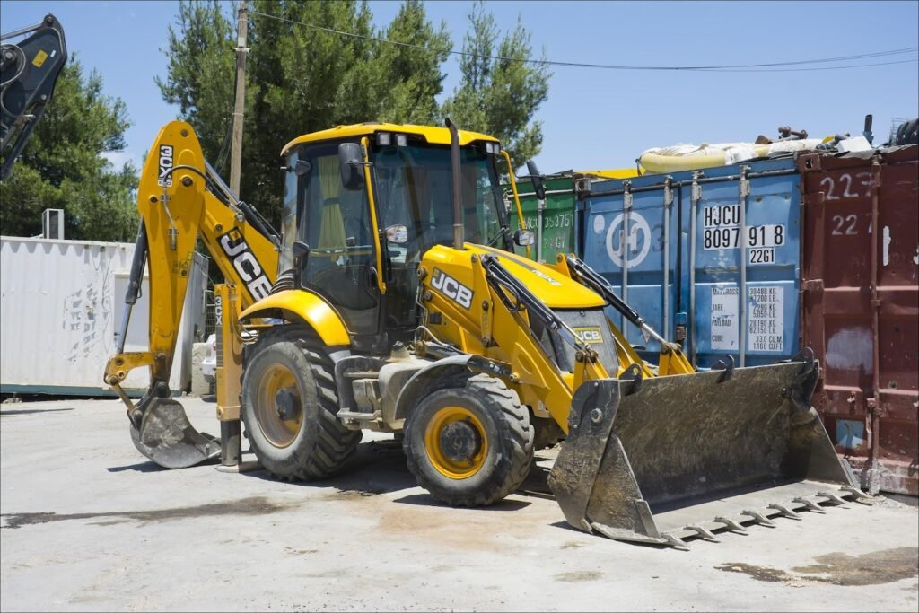 Cargador JCB en el sitio