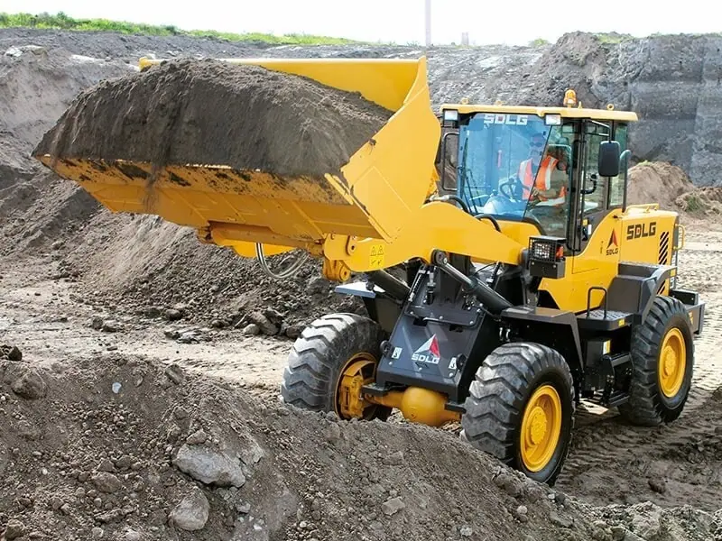 SDLG Wheel Loader excavating