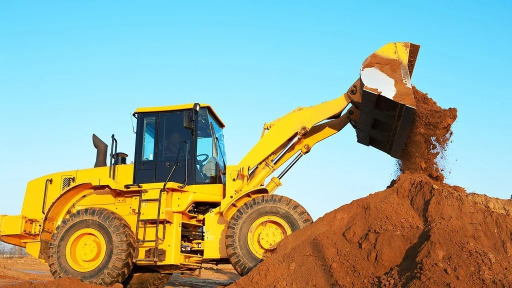 Wheel loader on hills