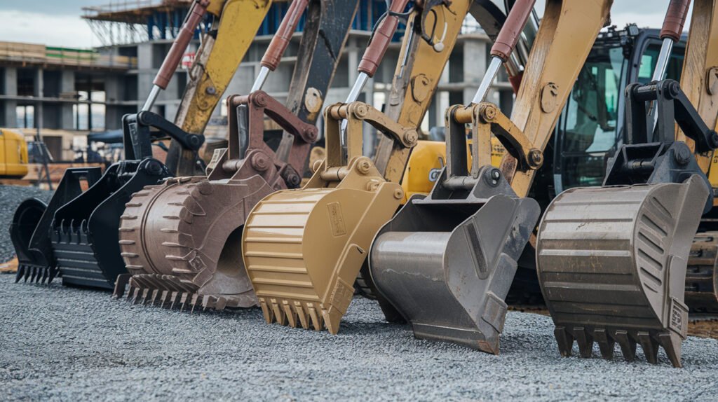 types of excavator buckets