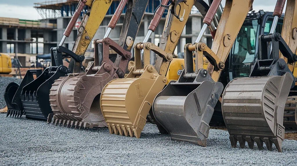 types of excavator buckets
