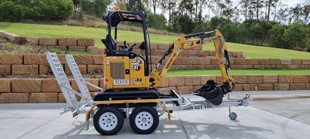 mini excavator trailer