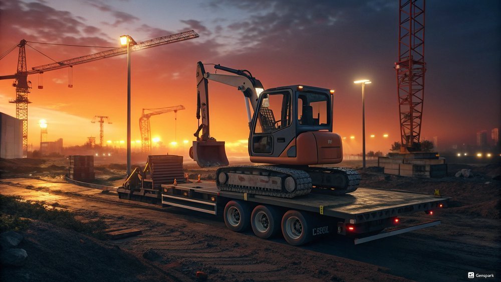 mini excavator trailer
