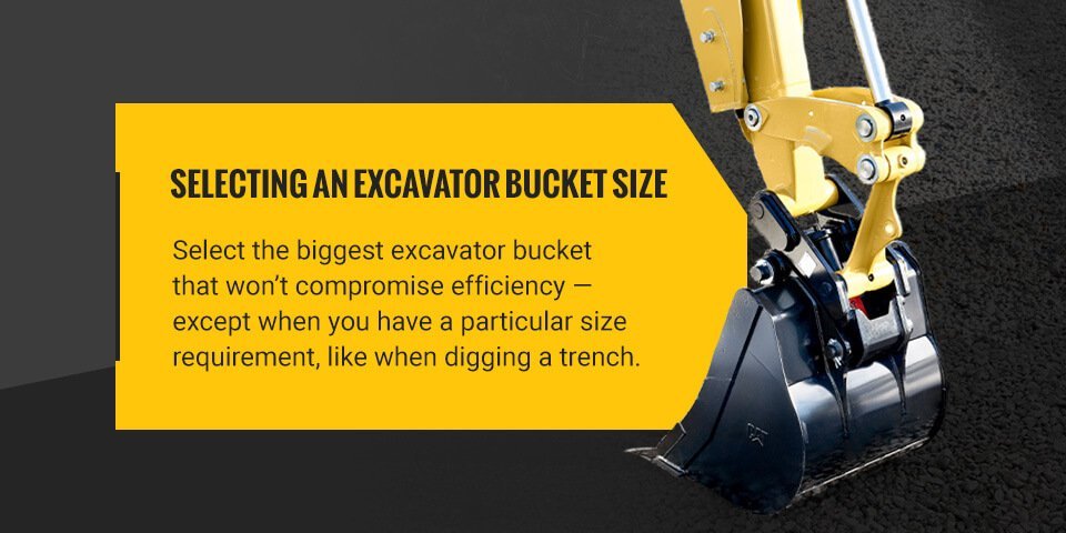 excavator bucket capacity