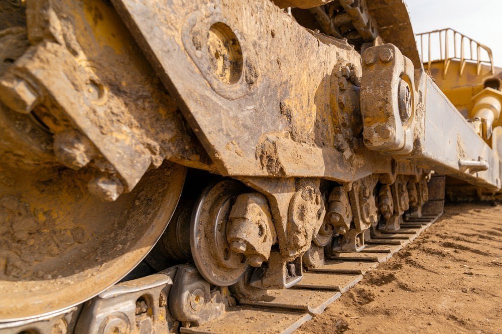 Bagger tragen Teile
