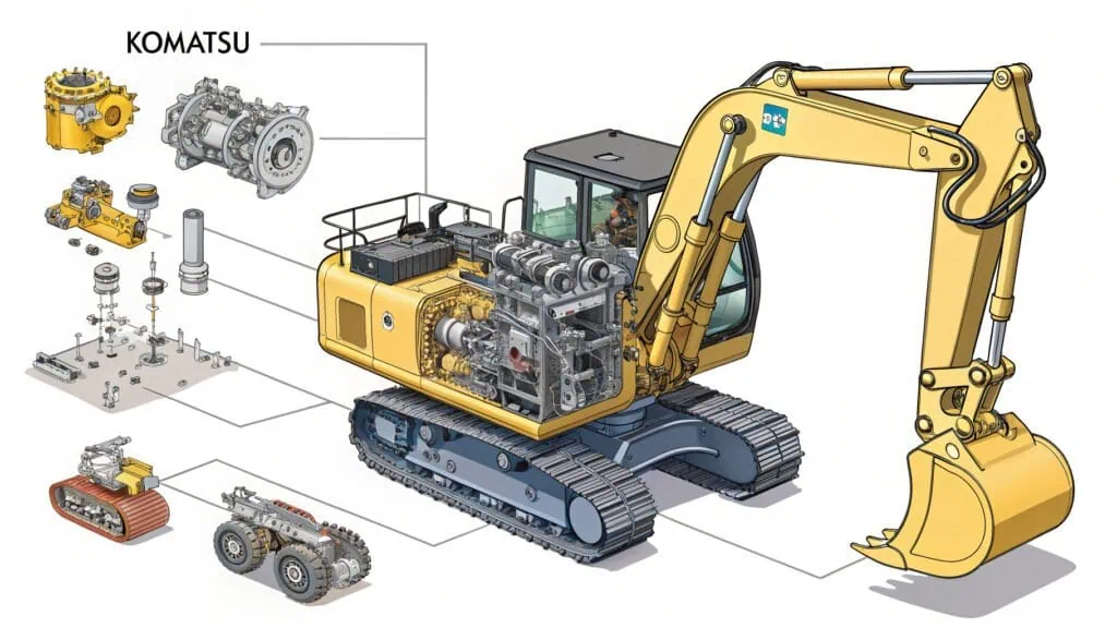 Komatsu excavator parts