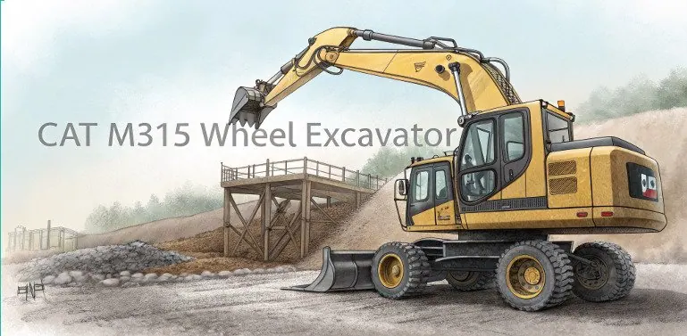 Колесный экскаватор Cat M315