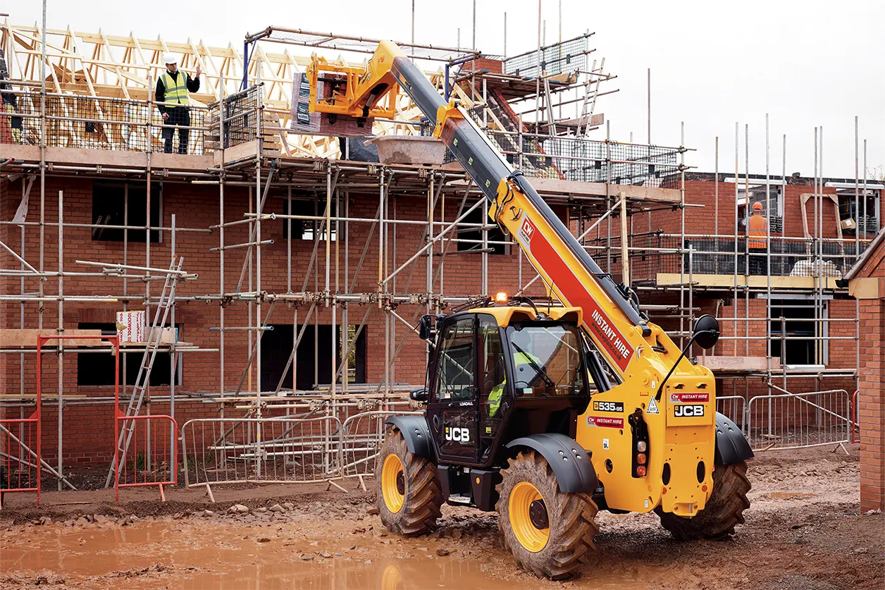 Compact Telehandler in a Tight Space